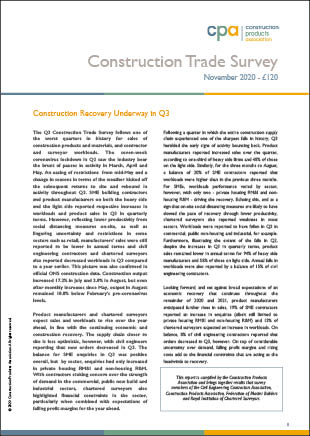 Construction Trade Survey - 2020 Q3