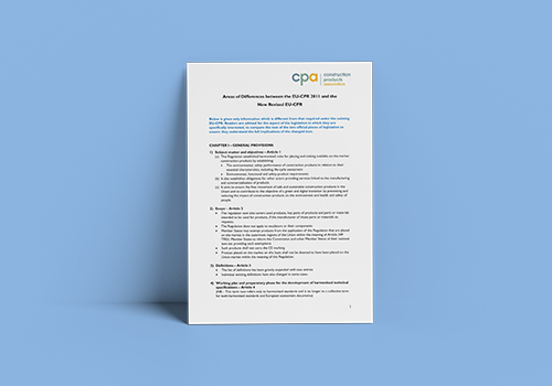 Areas of Differences between the EU-CPR 2011 and the New Revised EU-CPR